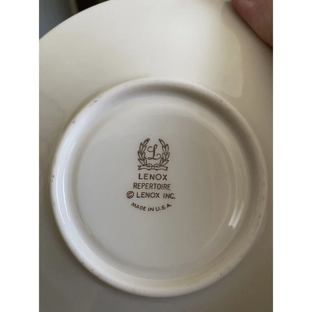 Lenox teacup floral trim